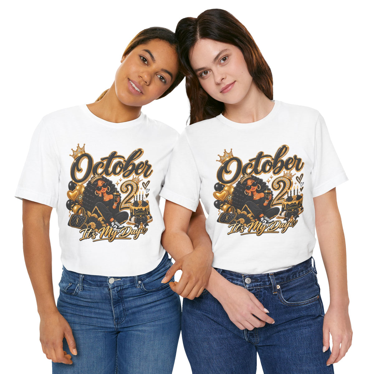 October 2 Birthday Tee — "October 2 It's My Day" Celebration Shirt
