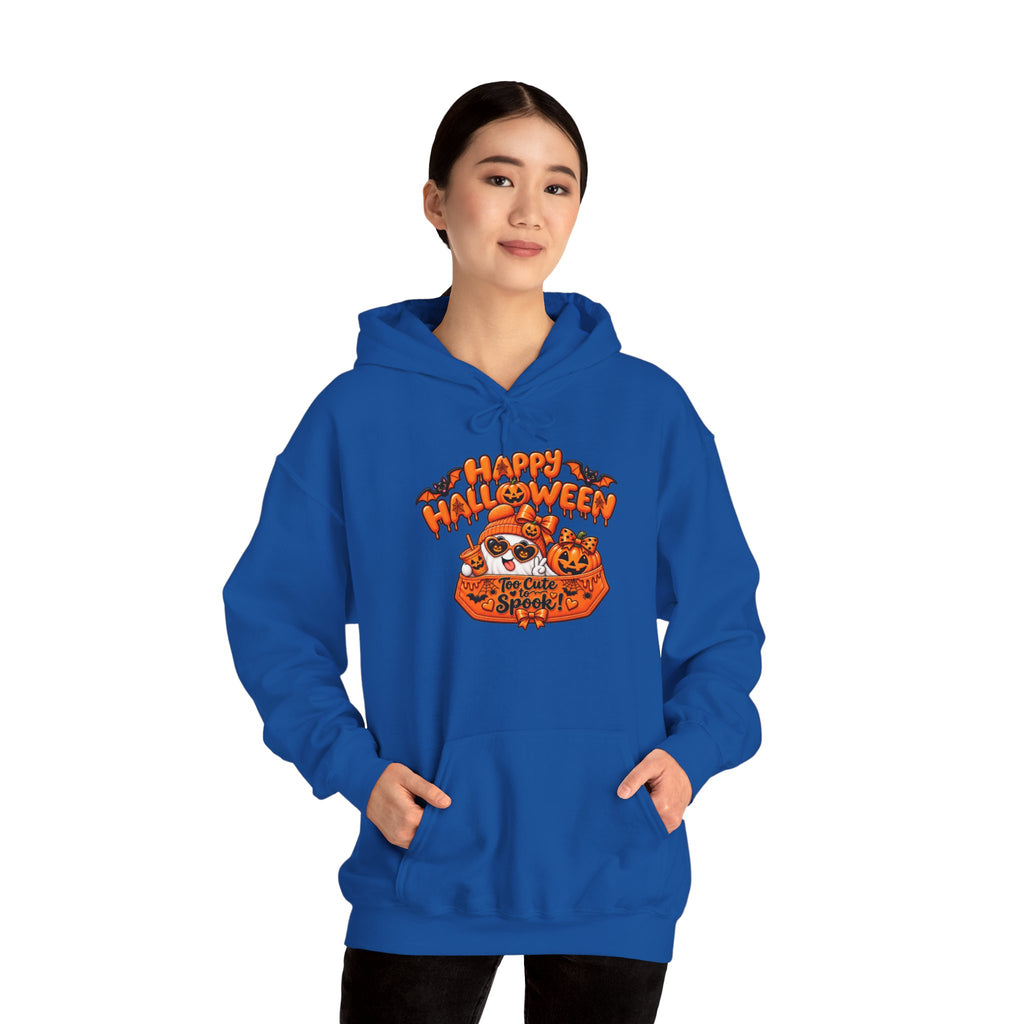 Halloween Cat Hoodie – "Happy Halloween" Pumpkin Cats Graphic