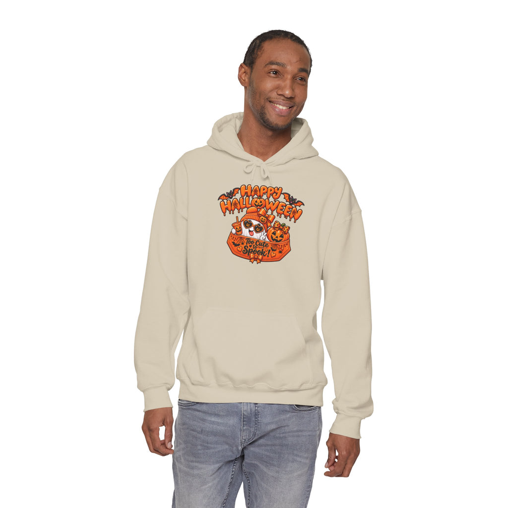 Halloween Cat Hoodie – "Happy Halloween" Pumpkin Cats Graphic