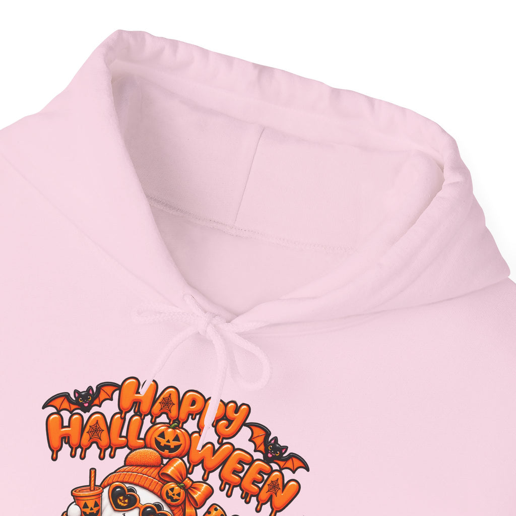 Halloween Cat Hoodie – "Happy Halloween" Pumpkin Cats Graphic