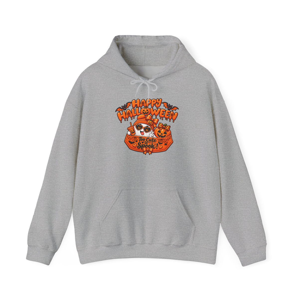 Halloween Cat Hoodie – "Happy Halloween" Pumpkin Cats Graphic