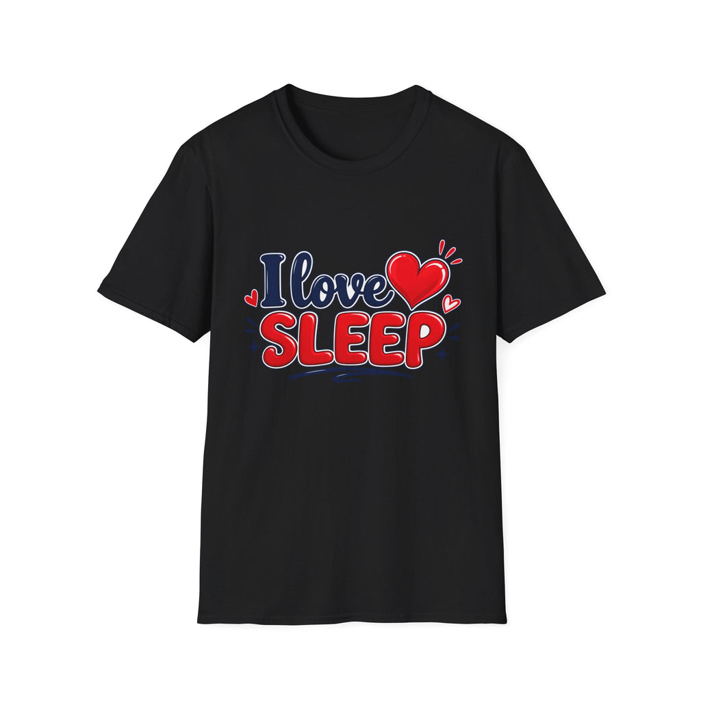 I Love Sleep T-Shirt — Cute Heart Graphic Sleep Lover Tee