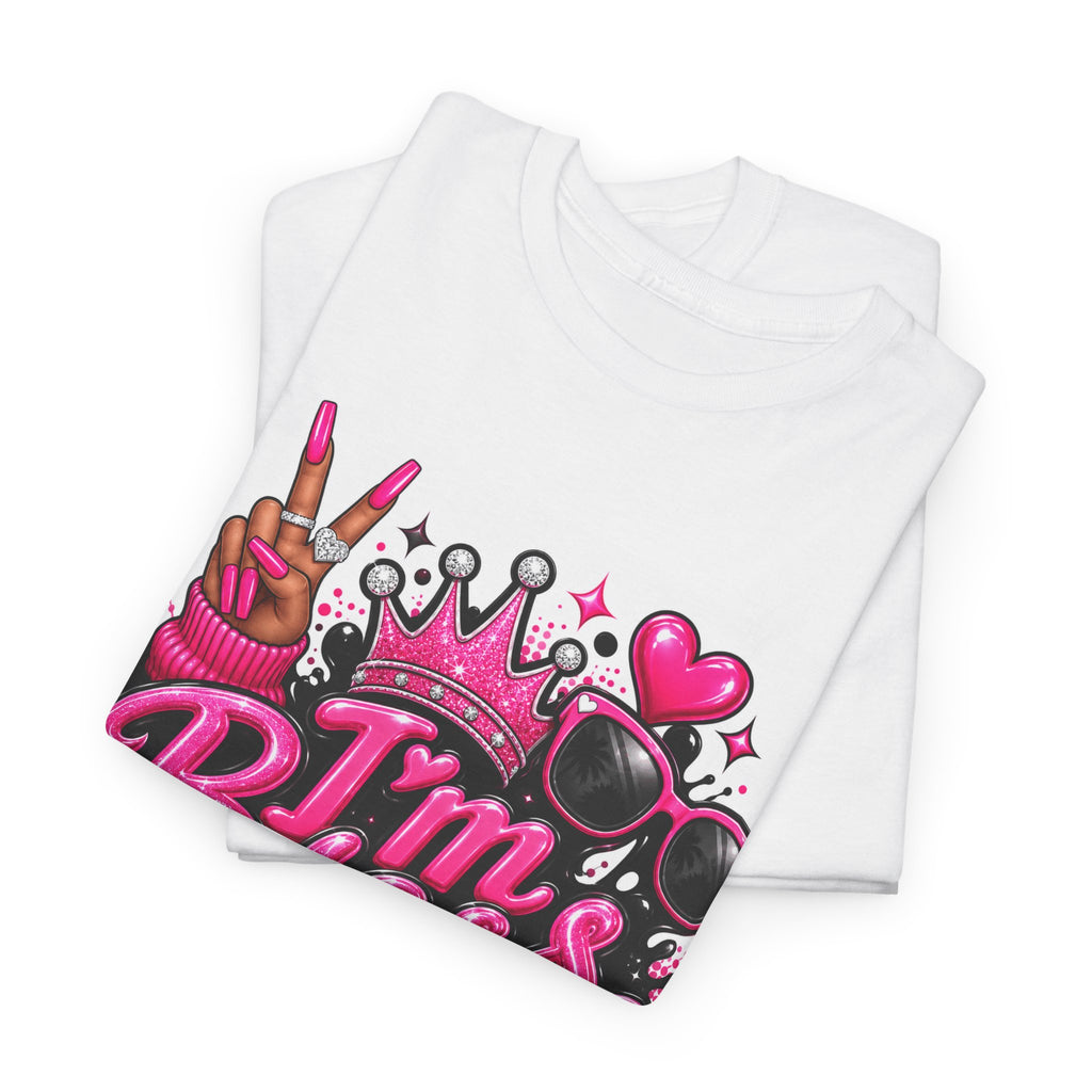 I’m Bless Graphic Tee — Pink Crown, Peace Sign & Lip Streetwear Shirt