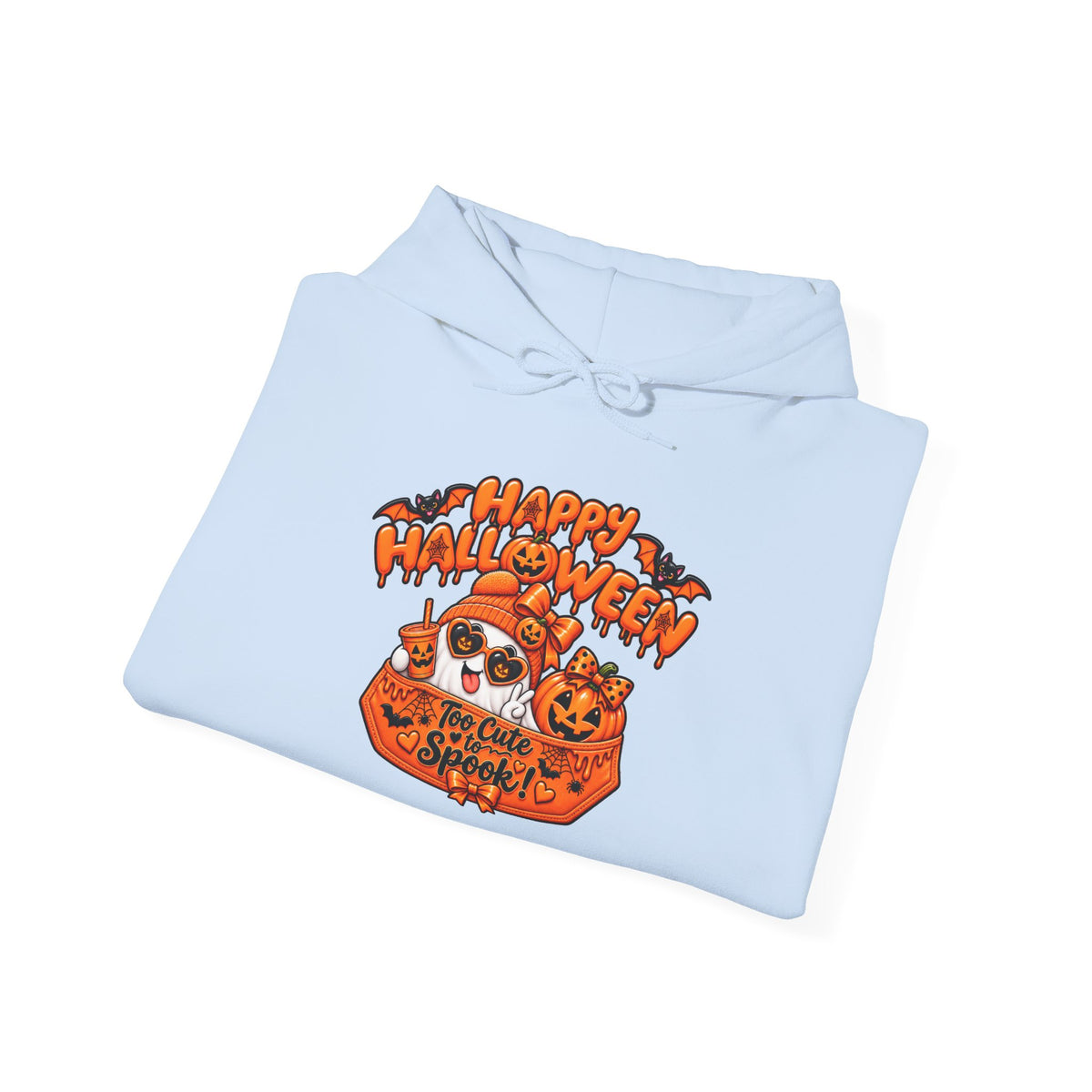Halloween Cat Hoodie – "Happy Halloween" Pumpkin Cats Graphic