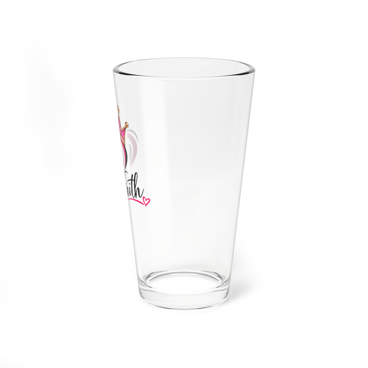Faith Heart Crown 16oz Mixing Glass