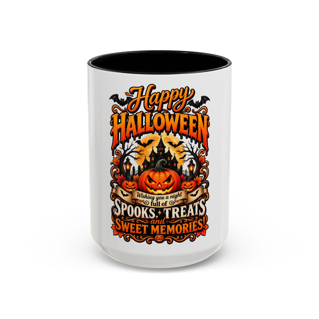 Happy Halloween Coffee Mug — 'Spooks, Treats and Sweet Memories' Accent Mug