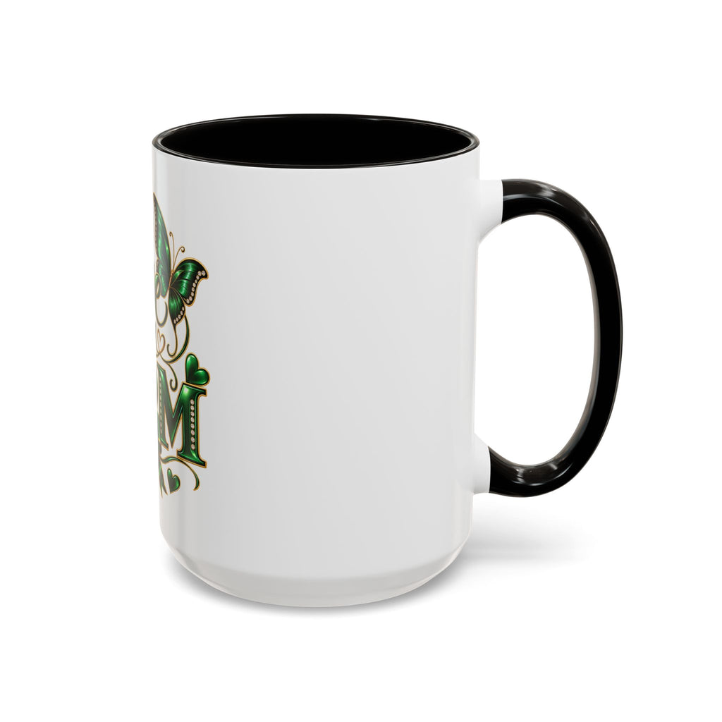 Love You Mom Green Butterfly Heart Mug (11oz & 15oz)