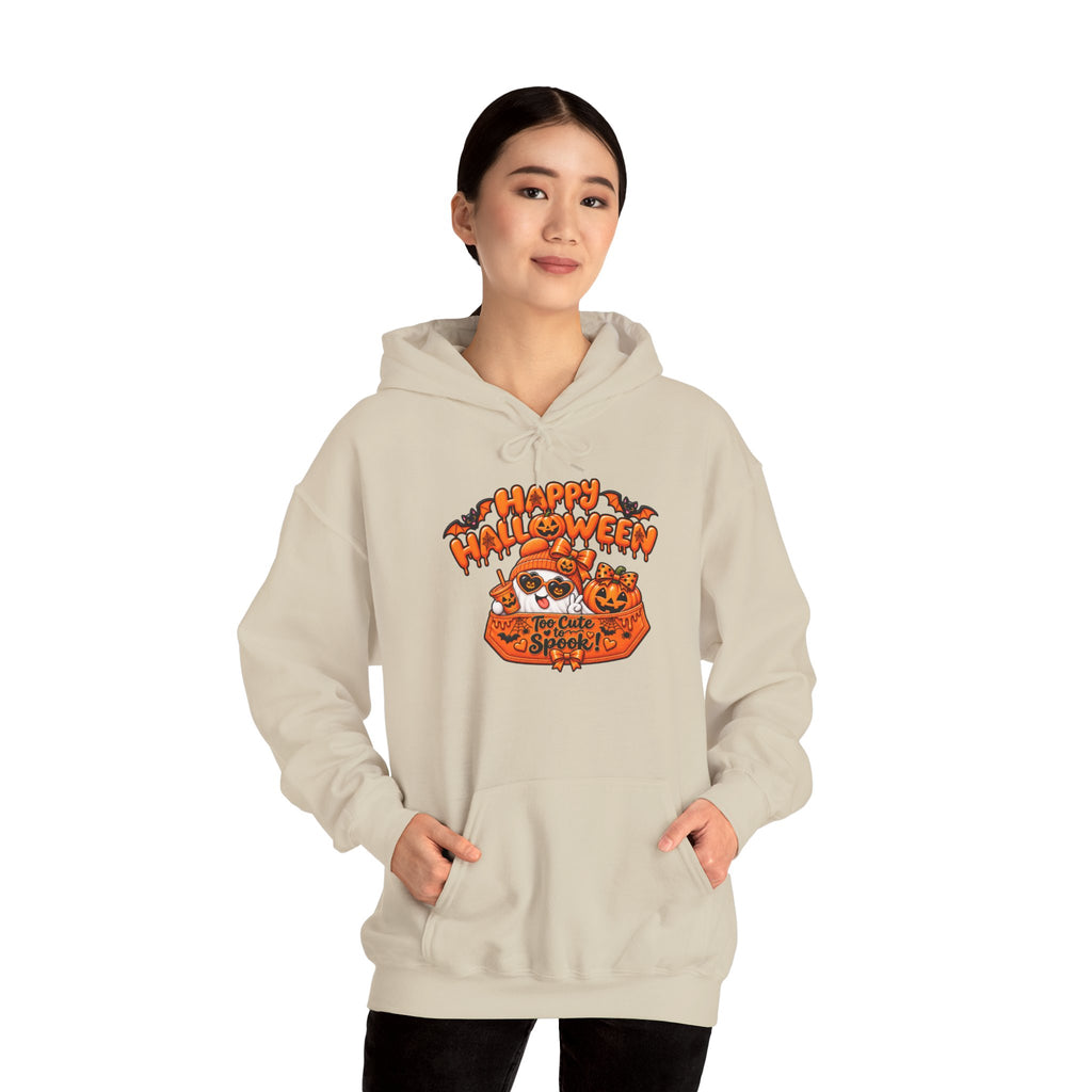Halloween Cat Hoodie – "Happy Halloween" Pumpkin Cats Graphic