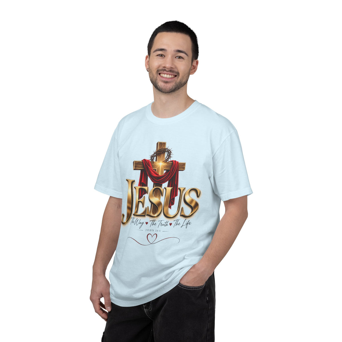 Jesus Cross T-Shirt — "The Way, the Truth, the Life" Christian Faith Tee