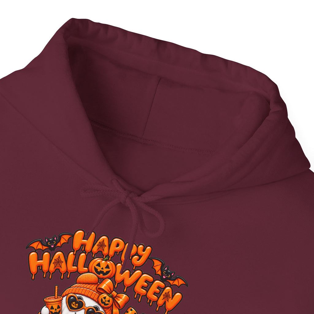 Halloween Cat Hoodie – "Happy Halloween" Pumpkin Cats Graphic