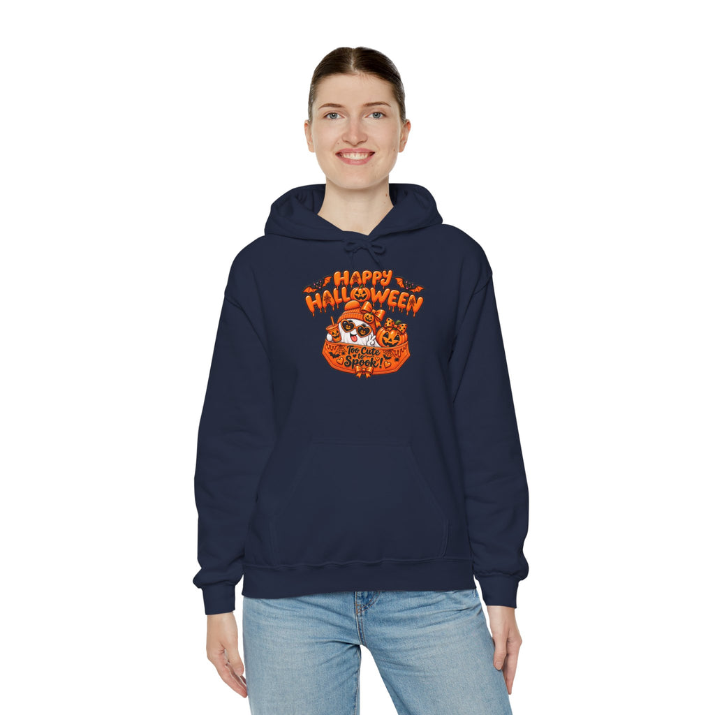 Halloween Cat Hoodie – "Happy Halloween" Pumpkin Cats Graphic