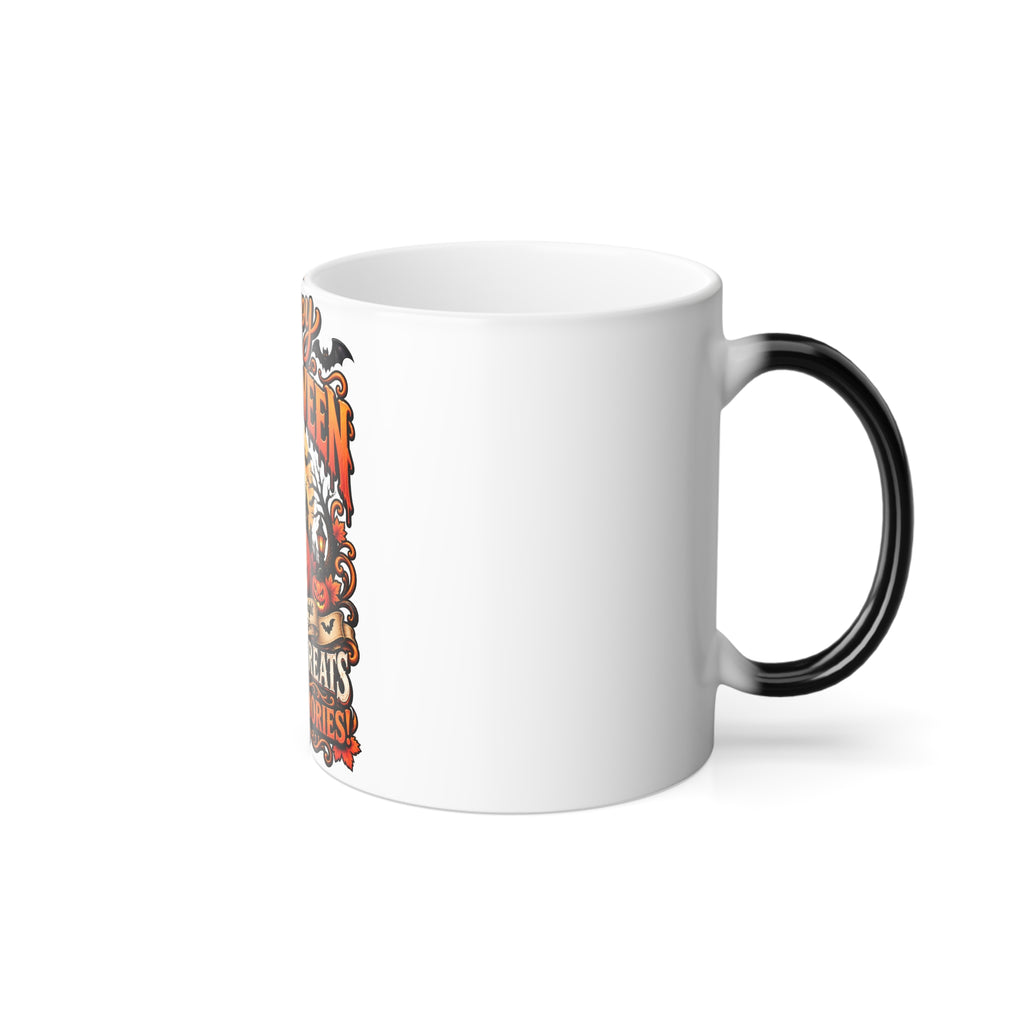 Happy Halloween Color-Changing Mug — 'Spooks & Treats' 11oz Magic Morphing Coffee Cup