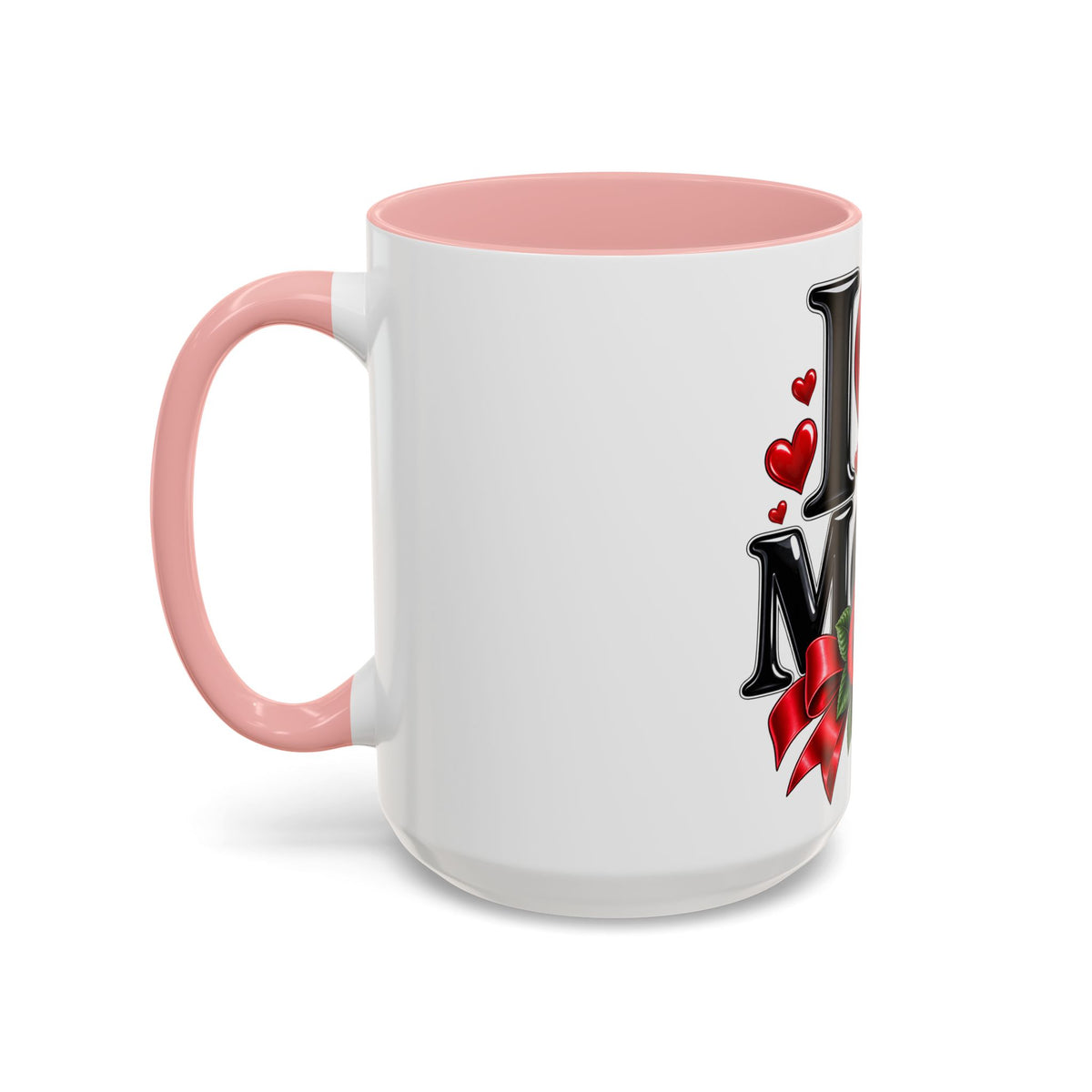 I  Mom Coffee Mug – Red Rose Mother’s Day Accent Mug (11/15oz)