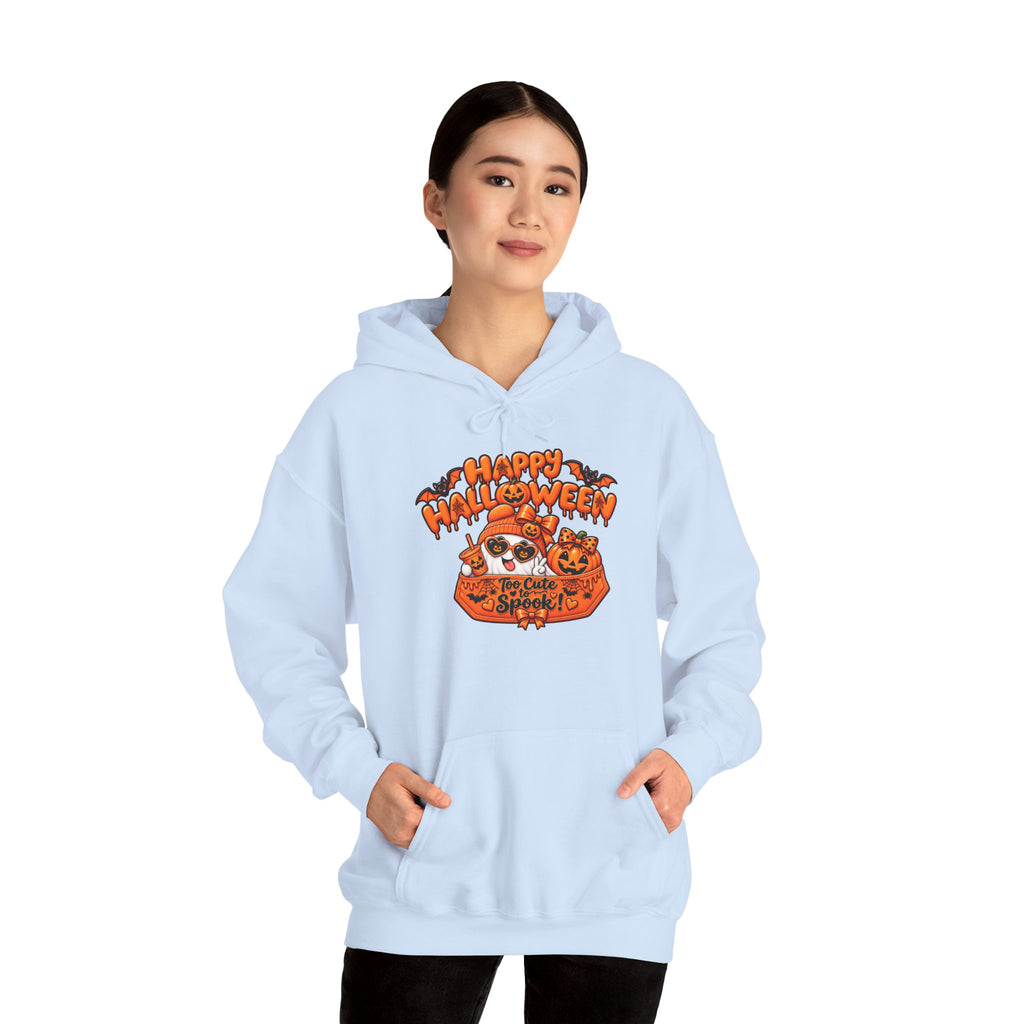 Halloween Cat Hoodie – "Happy Halloween" Pumpkin Cats Graphic