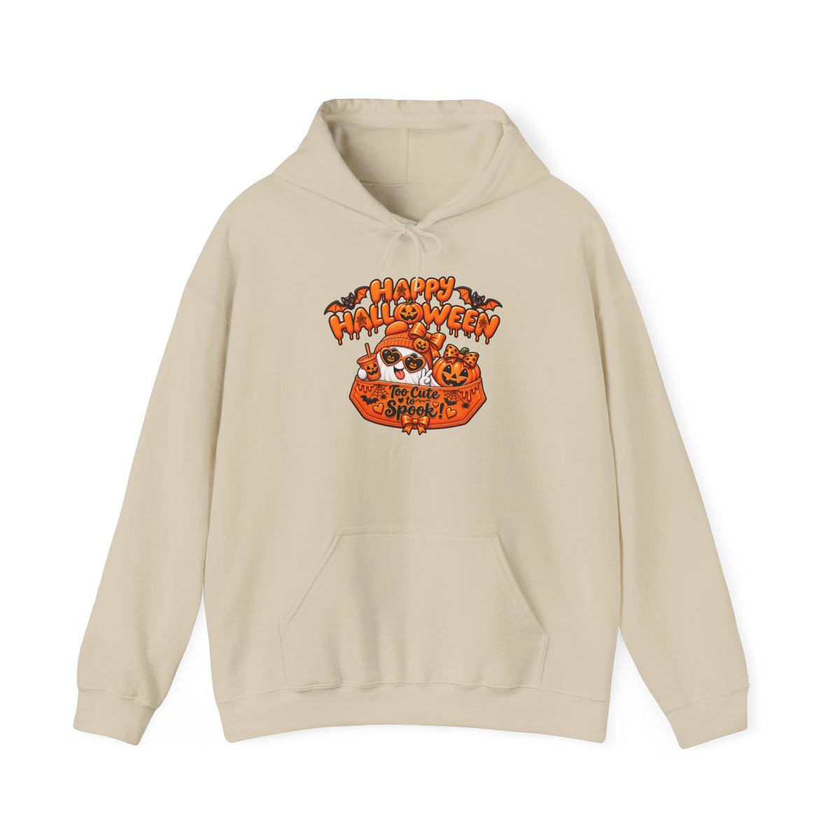 Halloween Cat Hoodie – "Happy Halloween" Pumpkin Cats Graphic