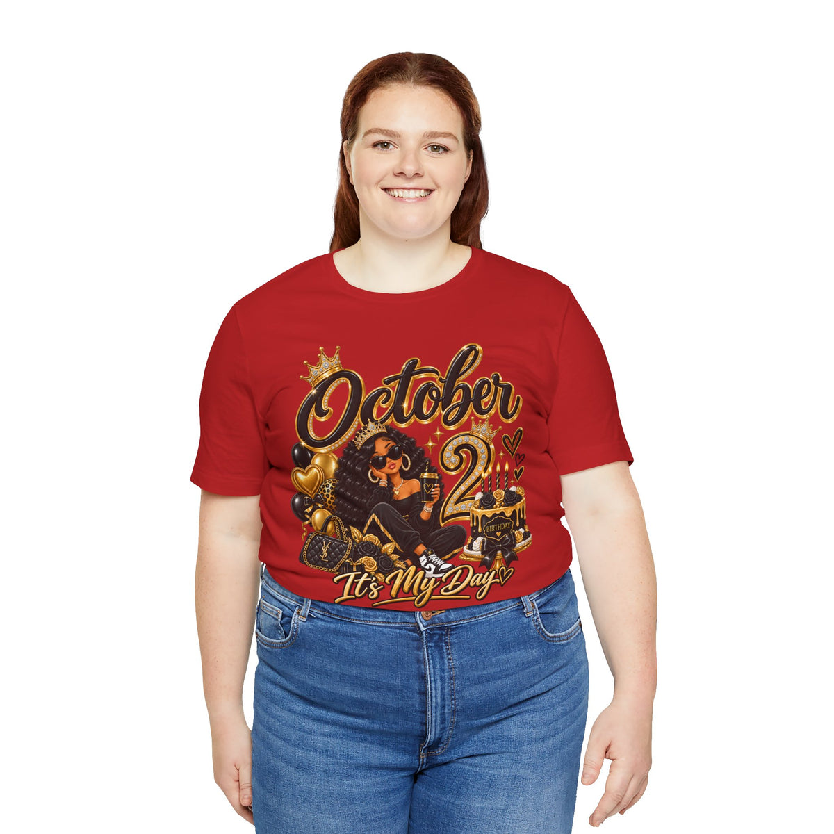 October 2 Birthday Tee — "October 2 It's My Day" Celebration Shirt