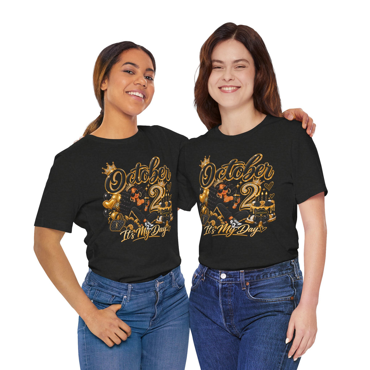 October 2 Birthday Tee — "October 2 It's My Day" Celebration Shirt