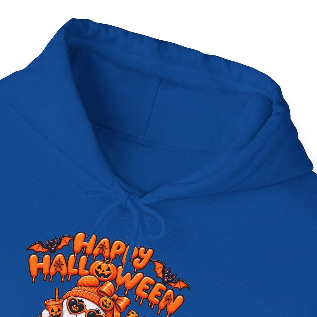 Halloween Cat Hoodie – "Happy Halloween" Pumpkin Cats Graphic