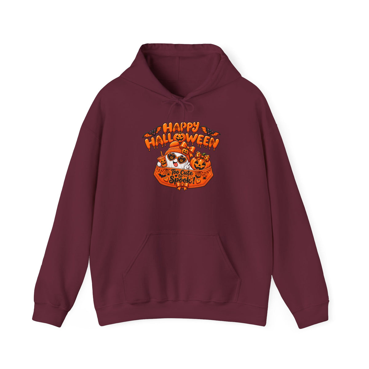 Halloween Cat Hoodie – "Happy Halloween" Pumpkin Cats Graphic