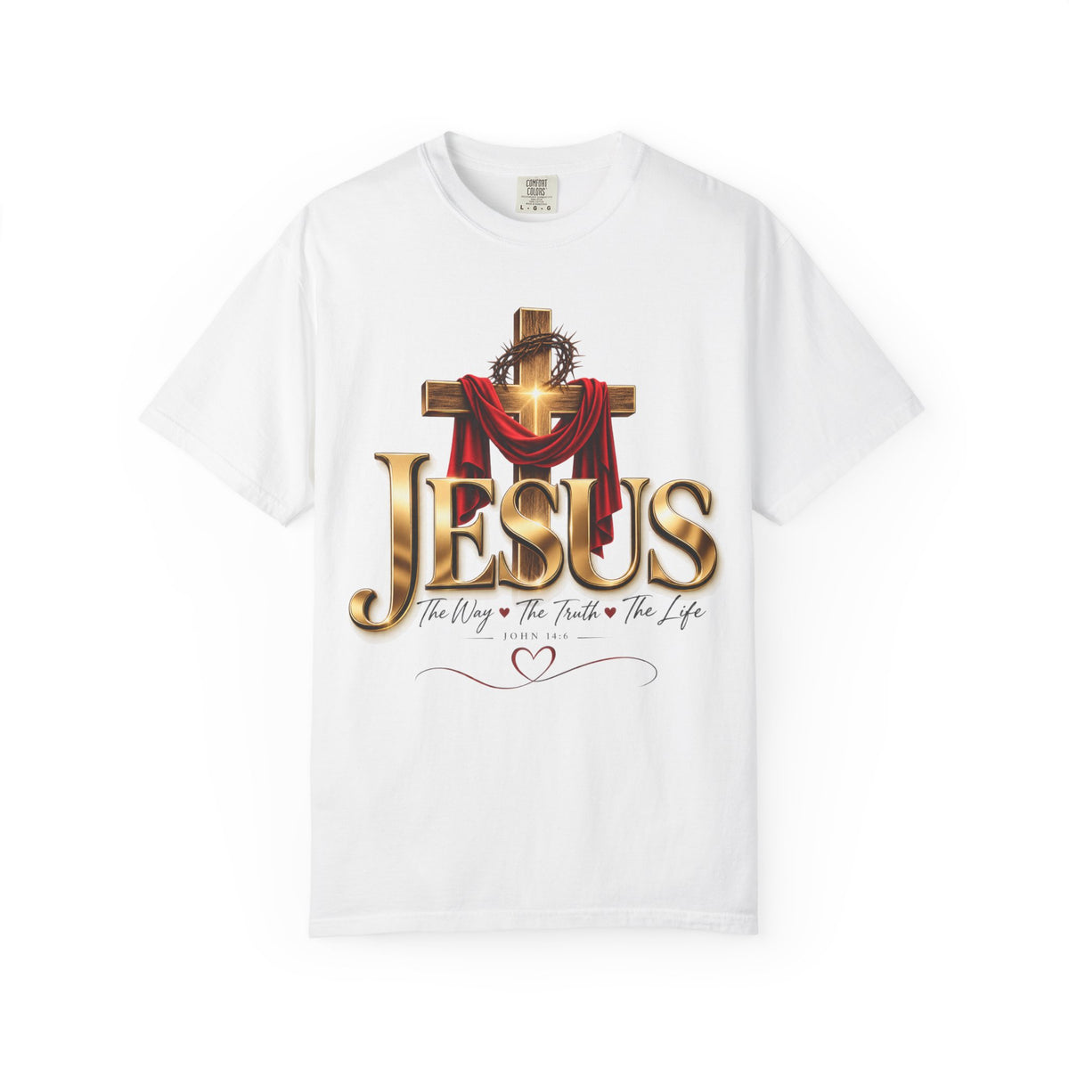 Jesus Cross T-Shirt — "The Way, the Truth, the Life" Christian Faith Tee