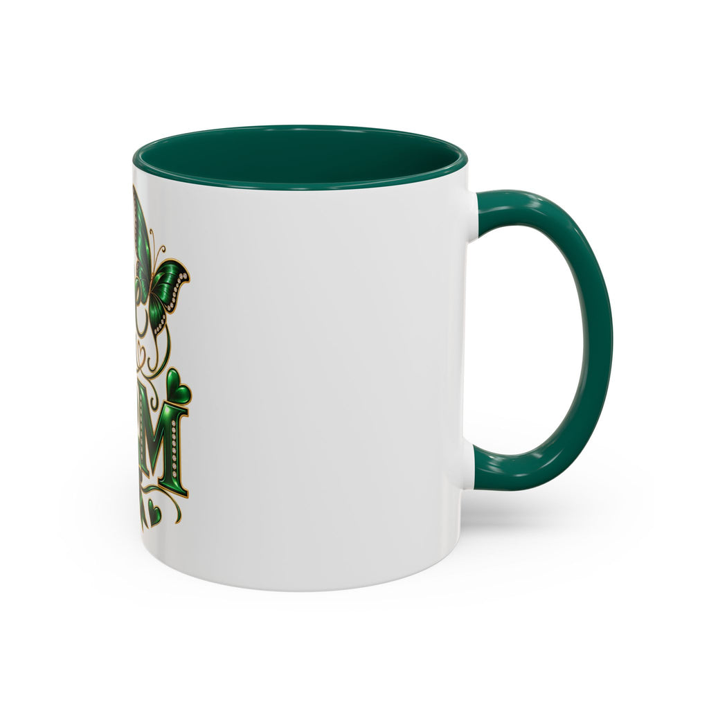Love You Mom Green Butterfly Heart Mug (11oz & 15oz)