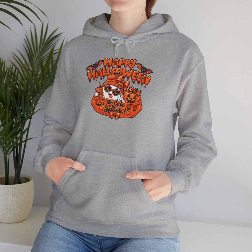 Halloween Cat Hoodie – "Happy Halloween" Pumpkin Cats Graphic