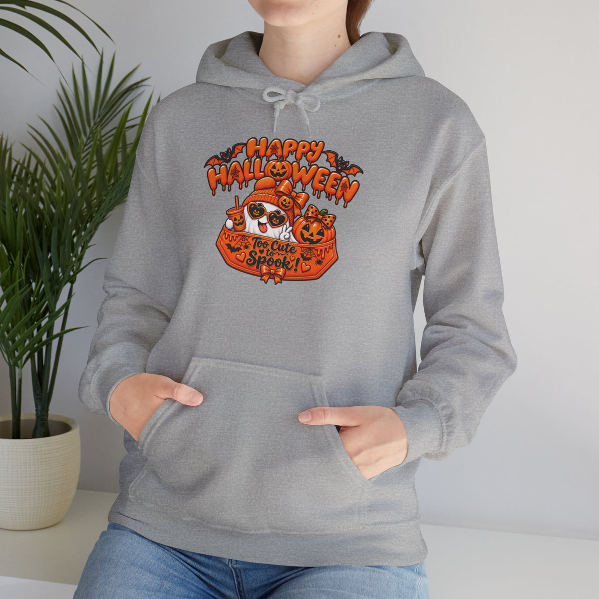 Halloween Cat Hoodie – "Happy Halloween" Pumpkin Cats Graphic