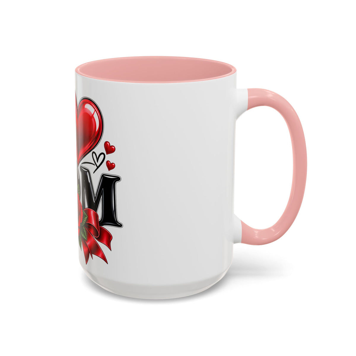 I  Mom Coffee Mug – Red Rose Mother’s Day Accent Mug (11/15oz)