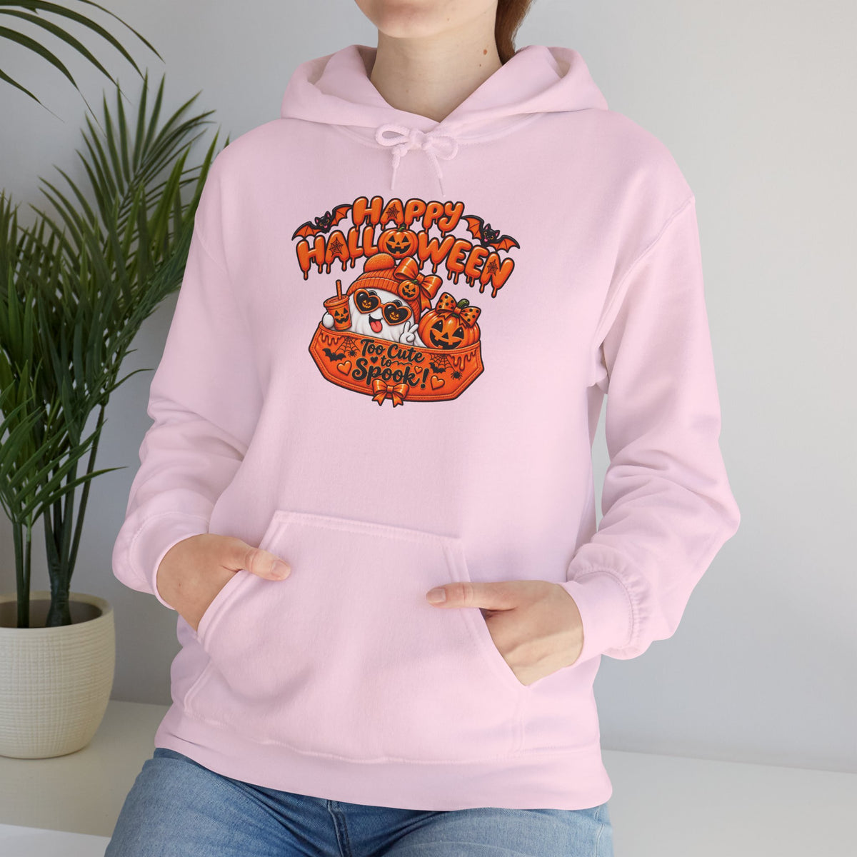 Halloween Cat Hoodie – "Happy Halloween" Pumpkin Cats Graphic