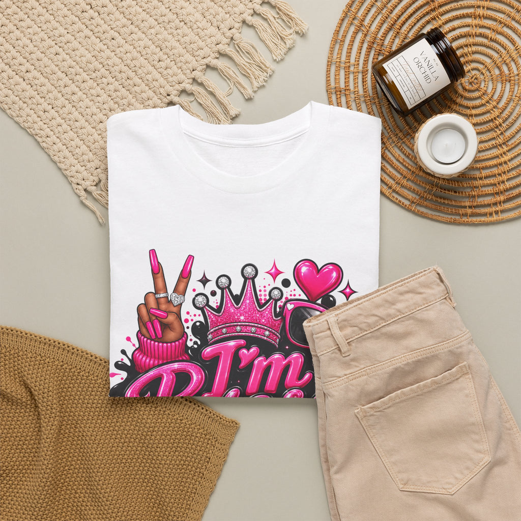 I’m Bless Graphic Tee — Pink Crown, Peace Sign & Lip Streetwear Shirt